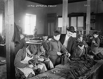 Institutions for dependent or delinquent children, such as this Juvenile Asylum, were common when the Bureau was founded. (Library of Congress, LC-DIG-ggbain-01563)